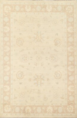 Floral Peshawar-Chobi Oriental Area Rug Vegetable Dye Hand-knotted 6'x8' Carpet