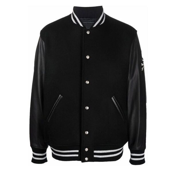 Men's Mastermind Japan Black Varsity Jacket Iconic Logo Men's Mastermind Japan Black Varsity Jacket Iconic Logo