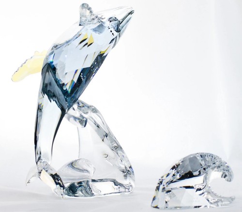 crystal whale figurines
