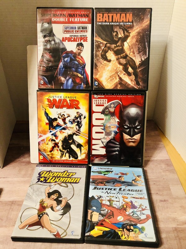 DC Comics Animated Justice League 6 DVD LOT Apocalypse WAR Doom Wonder Woman