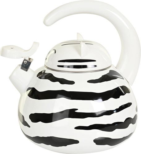 1.9 Qt Vintage Cat Whistling Tea Kettle - Durable Enamel Steel, Unique Charm - Picture 11 of 11