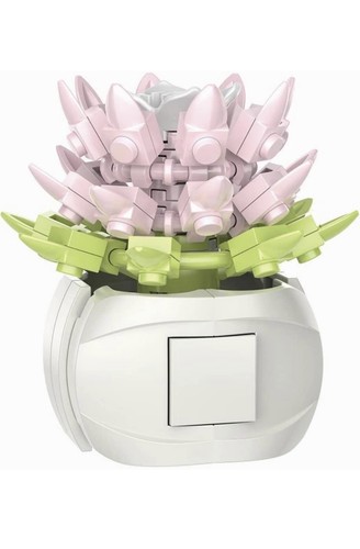 Menge 12 Sukkulente Blume Baustein Ziegel Kit künstlicher Strauß Kinder Spielzeug - Bild 5 von 15