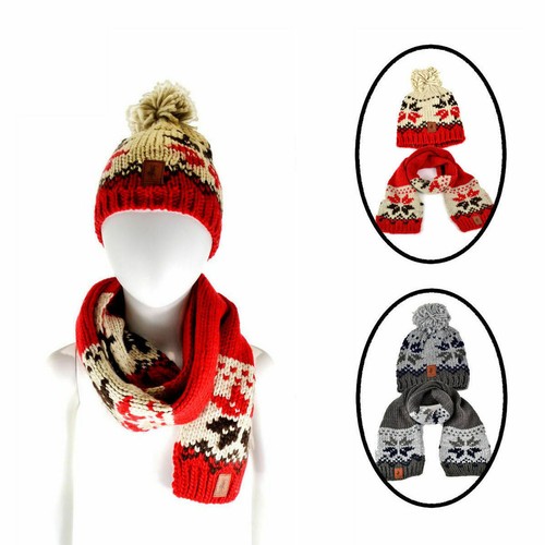CAPPELLO e SCIARPA di lana per bambini berretto bambino cappellino con pon  pon | eBay