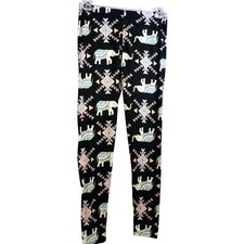 NWT Leggingology Royal Elephant Plus All Over Print Leggings Heathered Stretch