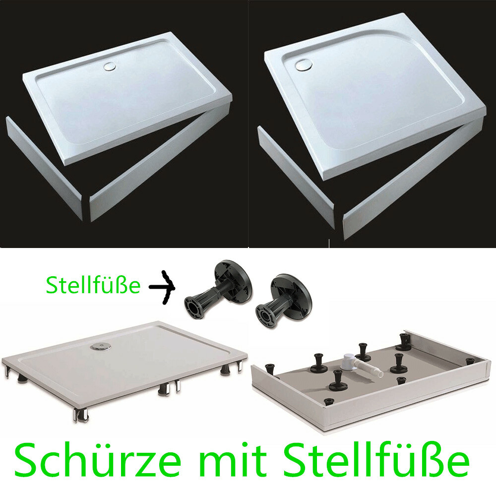 ONDÉE Duschwanne Füße 4er Set - Verstellbar Von 53-92mm, Trägt Bis Zu 450kg Pro Fuß