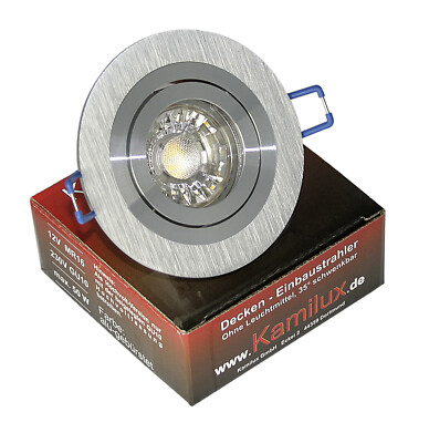  LED Deckenleuchten Einbau-Licht Rundi IP20 + 3W Power LED & GU10 Fassung# 230V