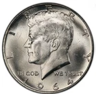 Kennedy Half Dollar 1964 MS63 PCGS Graded 90% Silver Uncirculated 50c Coin Lot