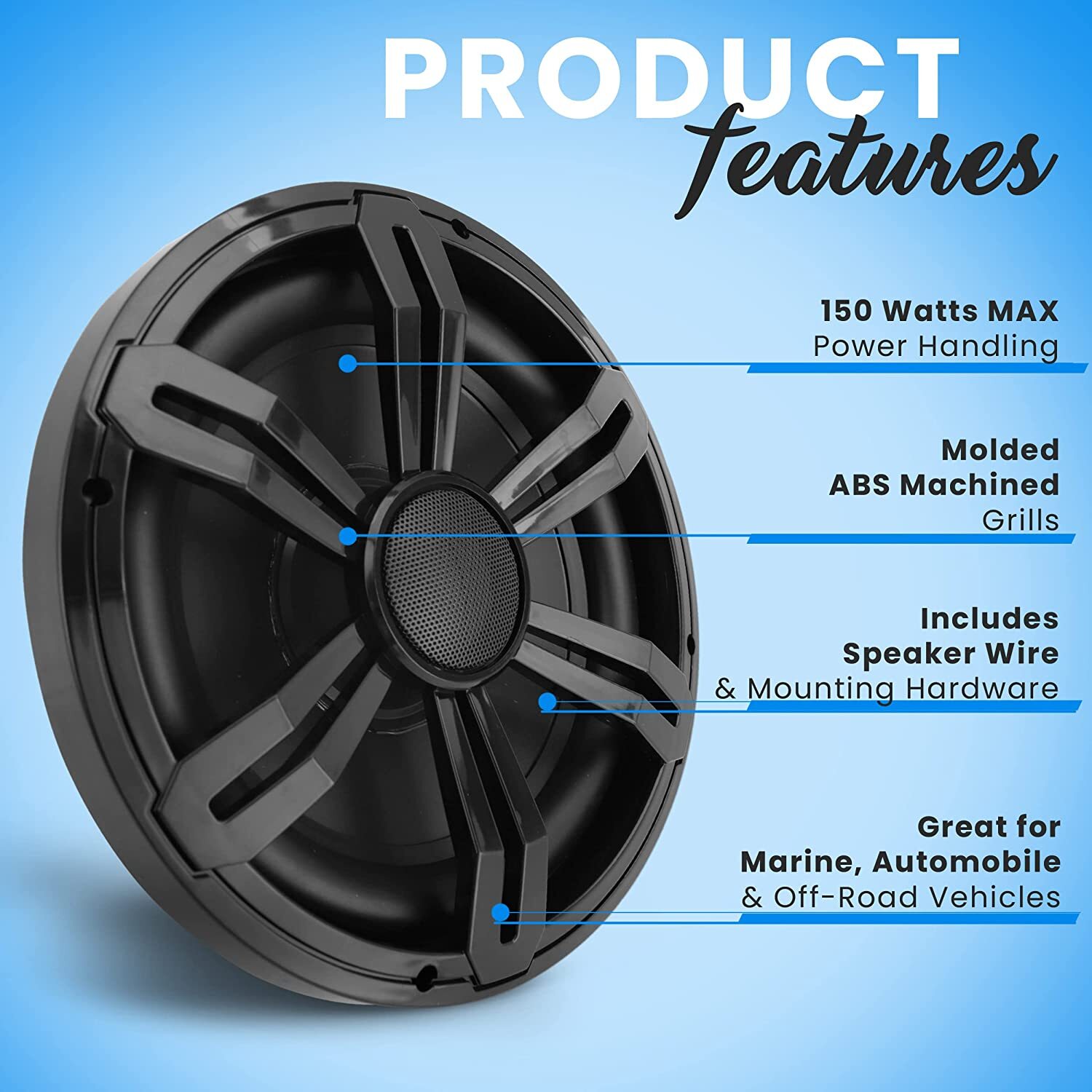 Pyle PLSMRW104BK 10" Slim Marine Subwoofer 842893142197 eBay