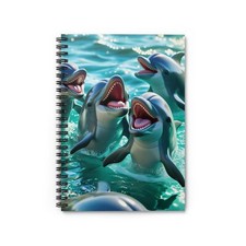 Playful Dolphin Spiral Notebook - Perfect for Students, Journal, Gifts, Ocean