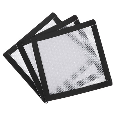 3PCS PC Dust Filter 120x120mm Magnetic Frame PVC Computer Cooler Mesh White