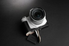 Handmade Genuine Real Leather Half Camera Case Bag Cover for Canon EOS 200D II