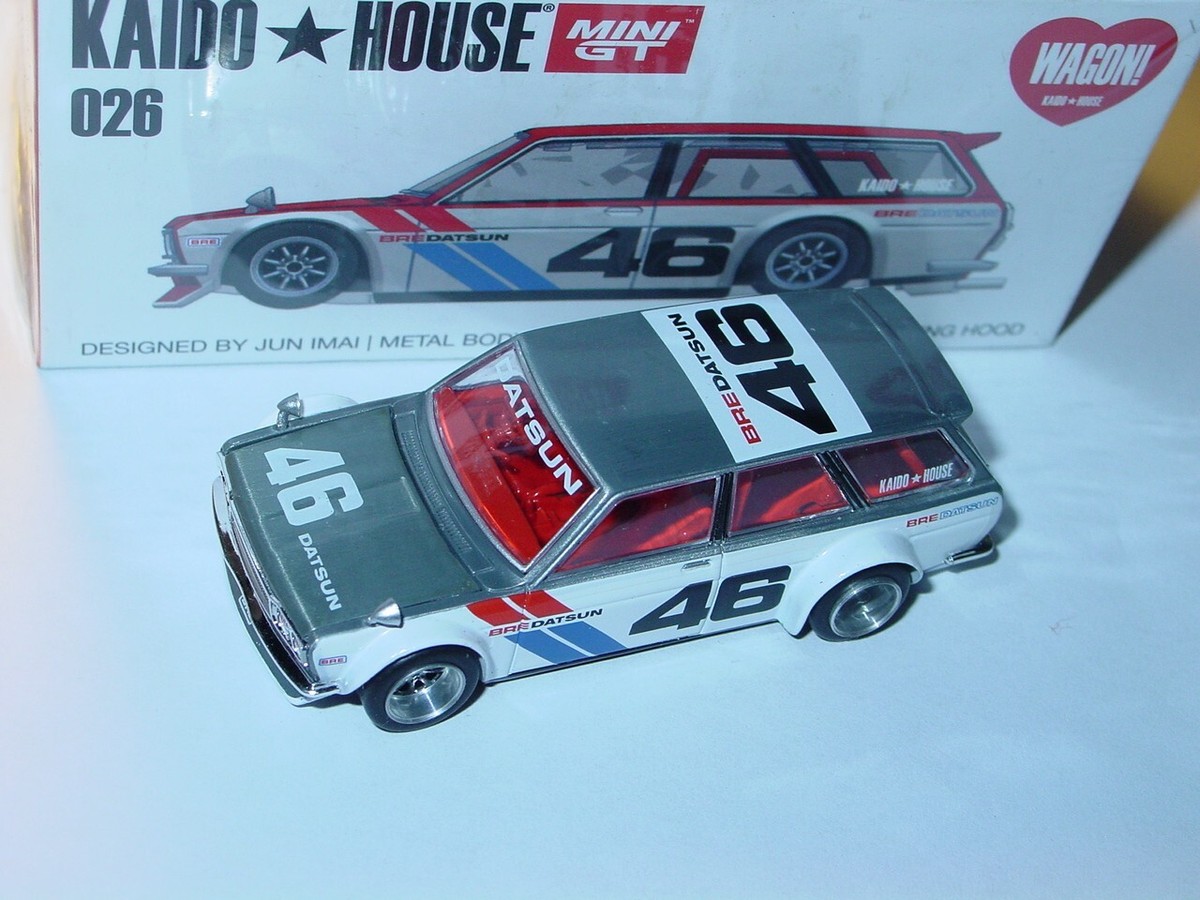 ミニカー KAIDO HOUSE DATSUN 510WAGON BRE 026 027 FirstLook KAIDO X MINI GT 026 027 Datsun 510 Wagon BRE V1