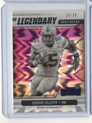Ezekiel Elliot 2021 Contenders Draft Picks Blue Explosion #/39 