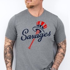 The Bronx Savages | New York Baseball Soft Ring Spun Pre-Shrunk Cotton T-Shirt