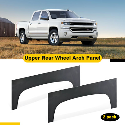 Pair of Upper Rear Wheel Arch Skin Fits for 2007-2014 Chevy Silverado Pickup
