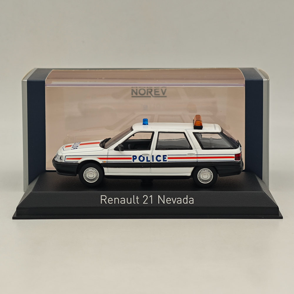 1/43 Norev Renault R21 Nevada 1989 Police Nationale White Diecast