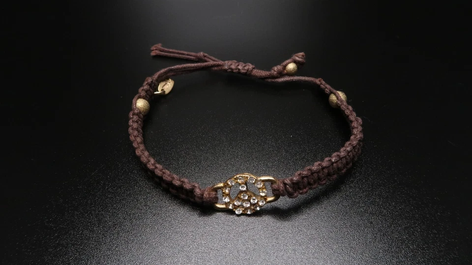 Brazalete Ajustable Paz Tono Dorado Marrón American Eagle Outfitters BrB3 Foto 2 de 4