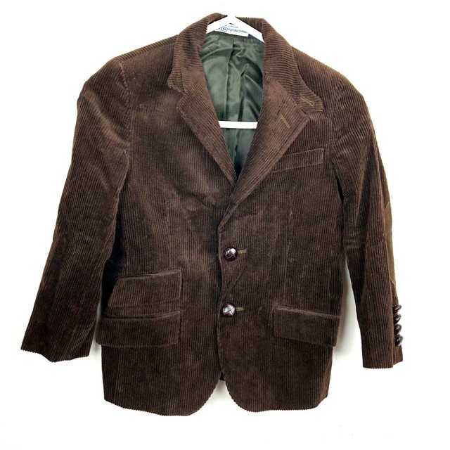 Boys Polo By Ralph Lauren Corduroy Brown Blazer Jacket Elbow patch size 4 | eBay