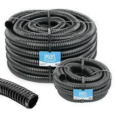 2 inch (50mm) BLACK CORRUGATED FLEXIBLE HOSE FISH POND PUMP MARINE PVC PIPE
