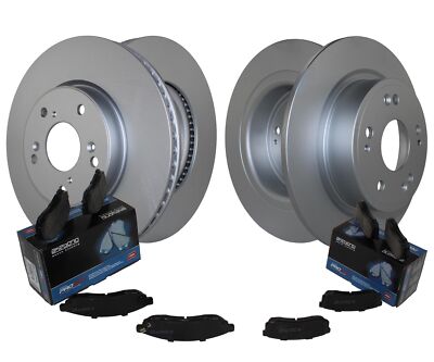 Front Rear Brake Kit Disc Rotors Akebono ProACT Ceramic Pads For