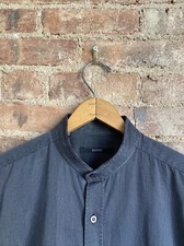 Gucci Men's Dress Shirt, Tom Ford Era, Sz 16.5/42 Mandarin Collar Gray/Black