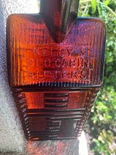 VINTAGE PATD MARCH 1870 KELLY'S OLD CABIN AMBER BITTERS BOTTLE WAS GRANDMOTHERS
