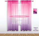 Pink and Purple Curtains Set for Girls Bedroom and Kids Room Decor