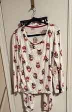 Secret Treasures Women's Owl Pattern Pajama Set Size 2x NWT