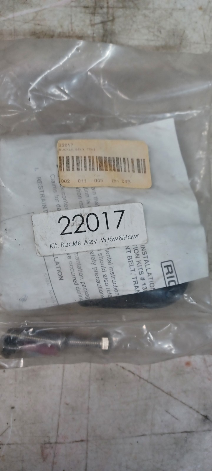 Ricon Belt Buckle For Wheelchair Lift Ri22017 22017 W/O Wire and ...