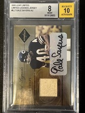 2005 Leaf Limited LL7 Gale Sayers Auto /50 Beckett 8 Auto 10 E 58