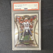 Panini 2019 Select Premier Level Tom Brady Patriots #101 PSA 9 Graded