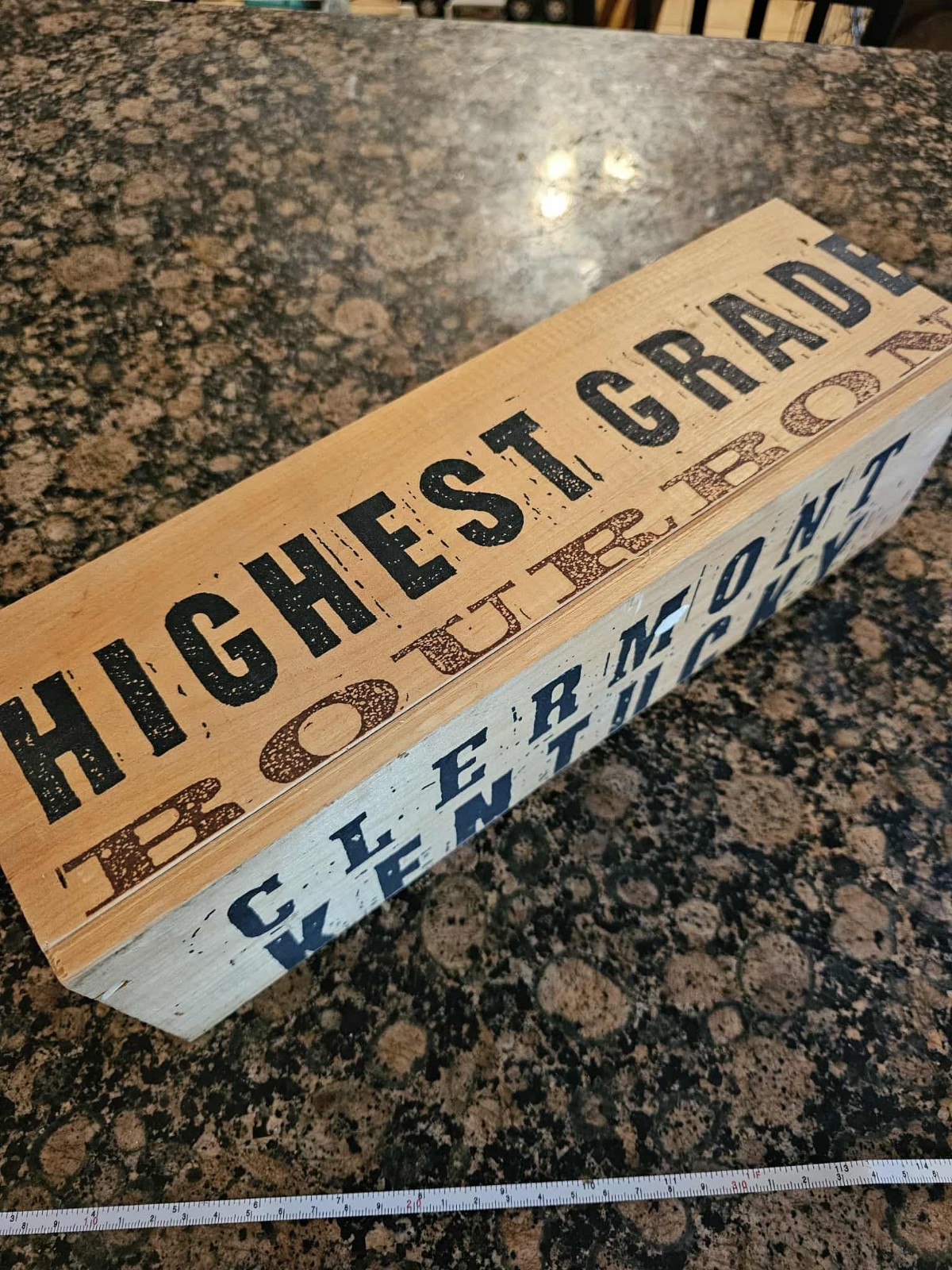 BOOKER’S BOURBON - Empty Bottle, Wooden Display Box W Batch Card