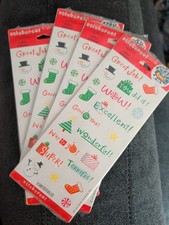 VTNG Unopened Lot of 4 Hallmark Holiday Stickers/8 Sheets Christmas