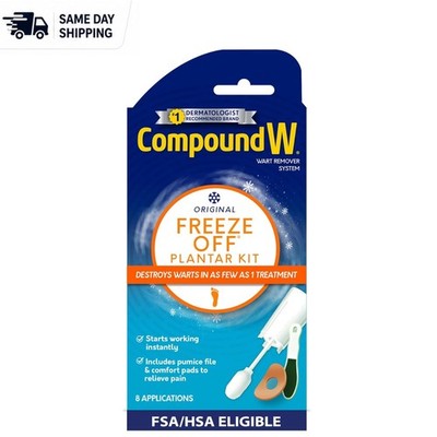 Instantly Effective Freeze Off Wart Kit with Comfort Pads - 8 Home Treatments