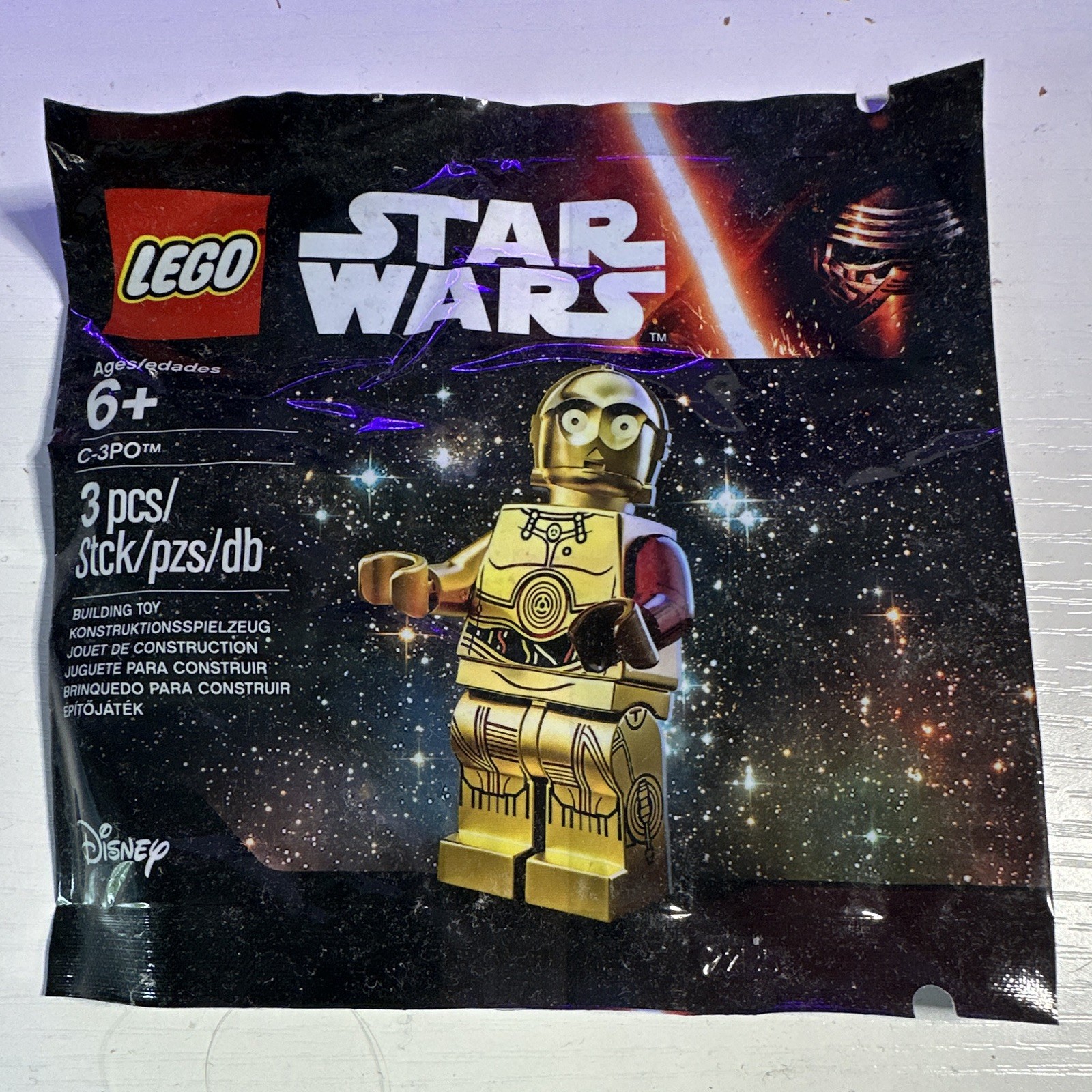 LEGO Star Wars C-3PO Minifigure Foil Pack 3 pcs MPN 5002948 2015 6123882