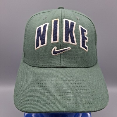 Vintage Nike Spellout Green Swoosh 90's Adjustable Snapback