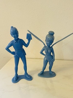 Vintage 1972 Louis Marx Walt Disney Productions Peter Pan & Tinker Bell Figures