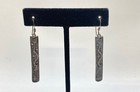 Sterling Silver 925 Earring Lot 3 Pairs Filigree Dangle Textured Hoops 15.03g — photo 3