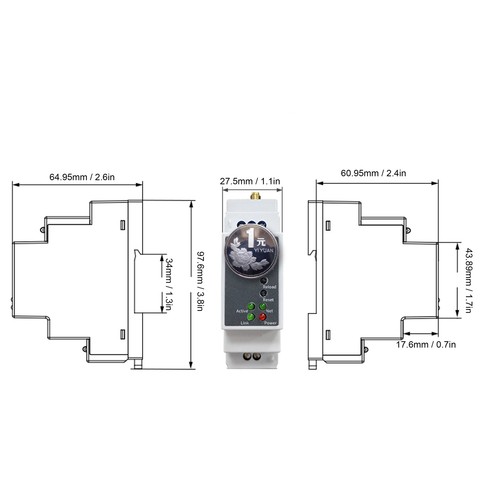 Module Réseau Ethernet Vers Wi-Fi Montage Sur Rail 9-50 V CC 10 W PE11-M - Afbeelding 12 van 12