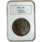 1885-O Morgan Silver Dollar $1 NGC MS64 Old Soap Box Holder NA357