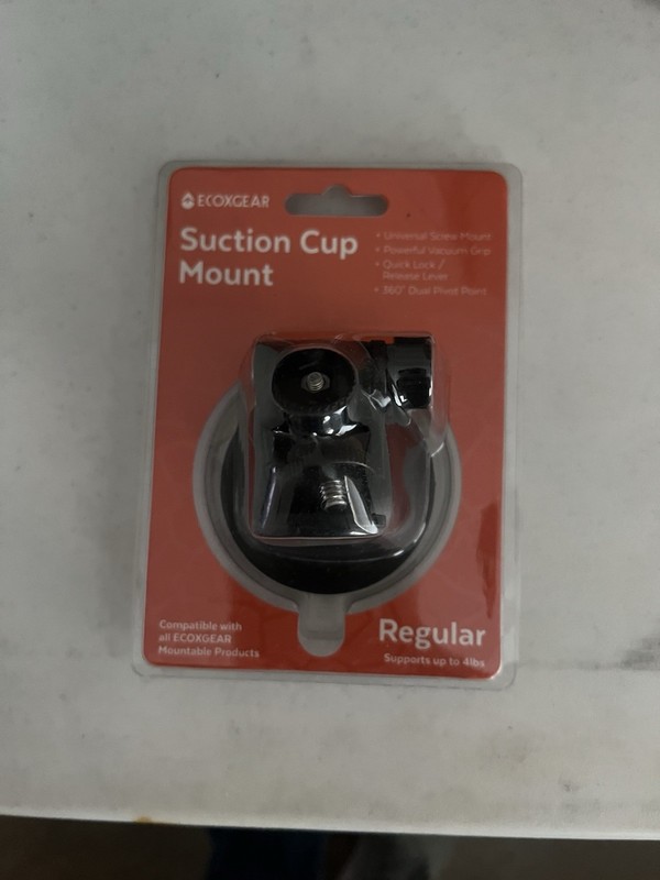 ECOXGEAR ~ Suction Cup Mount ~ Black ~ Model GDI-EGSCM ~ New                 C23