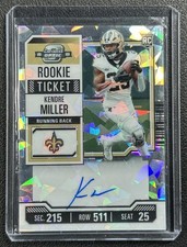 KENDRE MILLER 2023 CONTENDERS OPTIC #122 CRACKED ICE ROOKIE TICKET AUTO 14/22 RC