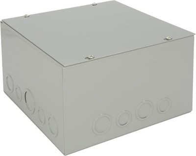 Bud Industries JB-3961-KO Steel NEMA 1 Sheet Metal Junction Box 10 L x 10 W x 6 