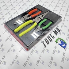 Snap-on Tools USA NEW 3PC Assorted Color LONG NOSE Slip Joint Pliers PL3LNSJCF