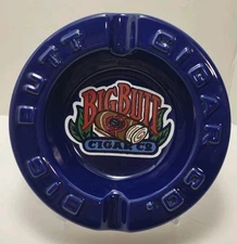Big Butt Cigar Co Cobalt Blue Ashtray 8" Diameter 