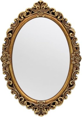 Oval Smallest Wall Mirror Resin Frame Size：12 x 8.3 inch Mirror Vintage Hanging