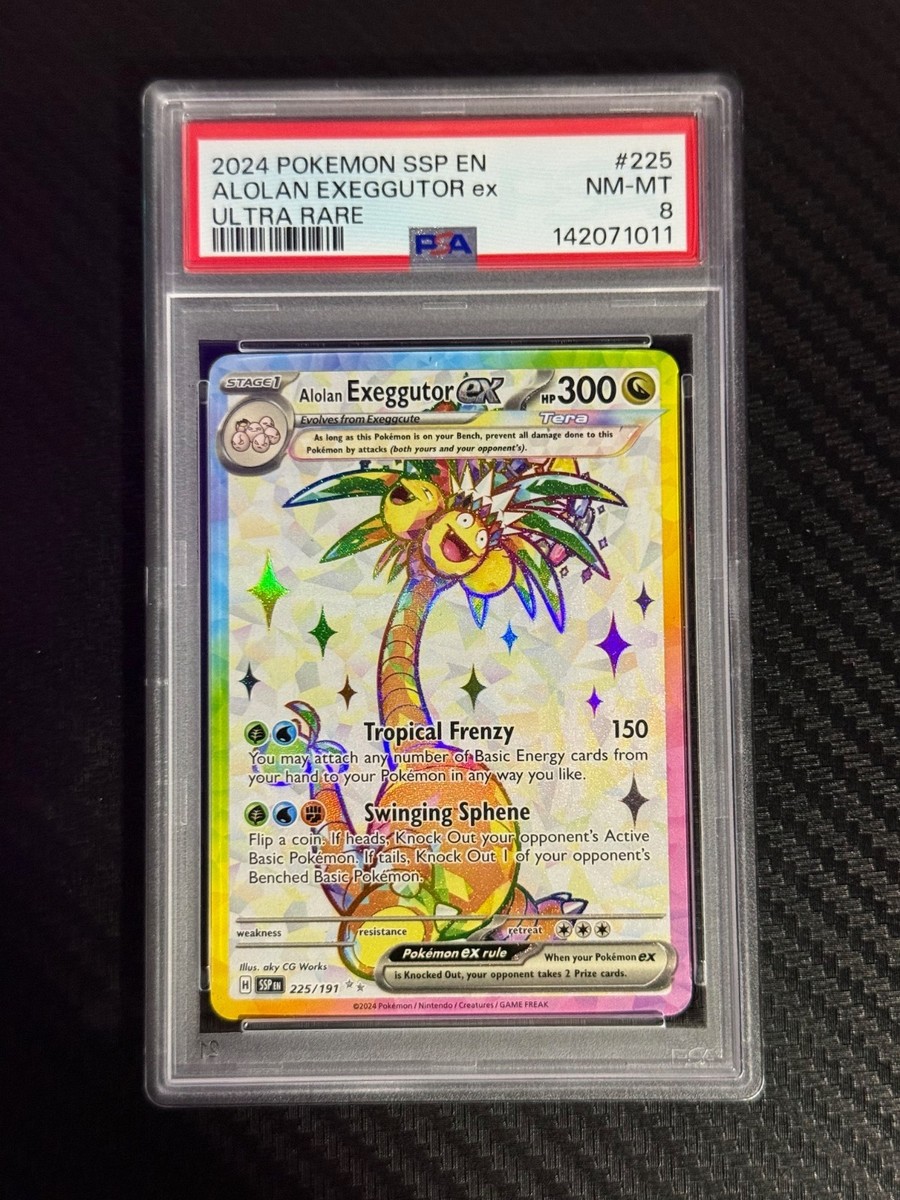 2024 Pokemon Surging Sparks Alolan Exeggutor Ex #225 PSA 8 Card | eBay