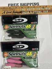 LOT OF 2 O.S.P OSP Spinnuts 65 SOFT PLASTICS MADE IN JAPAN FREE SHIPPING