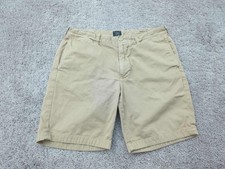 J Crew Chino Shorts Mens 34 Khaki Inseam: 9" Stanton 100 Cotton Preppy Casual