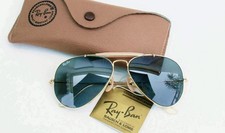 Vintage B L Ray Ban USA Outdoorsman 58-14 mm Changeable Gold Frame Sunglasses